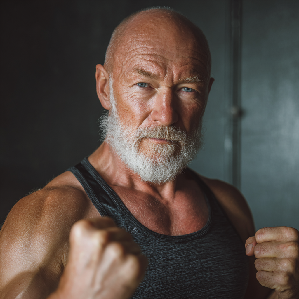 Smiling middle-aged Ukrainian adults doing functional fitness exercises outdoors in a park setting